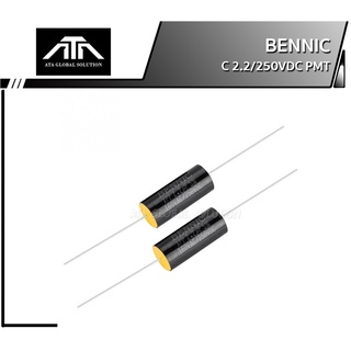 คาปา เสียงแหลม C 2.2/250VDC PMT (MPT) BENNIC สีดำ c ใส่ลำโพง cเสียงแหลม คาปา เสียงแหลม ลำโพง C เสียงแหลม คอนเดนเซอร์ 2.2