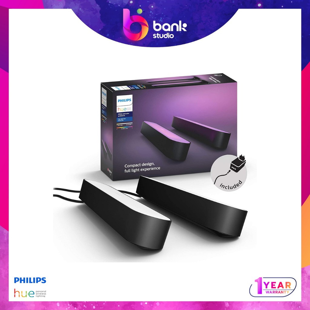 (ประกัน 1ปี) ไฟแต่งโต๊ะคอม Philips Hue Play Light Bar Hue Bridge required (จำเป็นต้องมี Bridge)