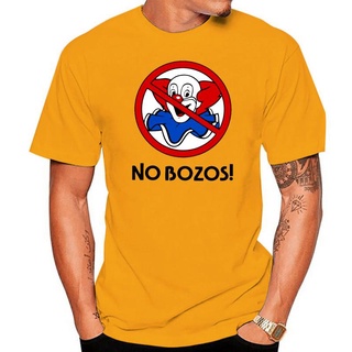 เสื้อยืดผ้าฝ้าย ใหม่ เสื้อยืดผ้าฝ้าย พิมพ์ลายโลโก้ NO BOZOS THE CLOWN สีขาว ไซซ์ S M L Xl 2xl 3XL EN2 M Xl 2xl 54xl