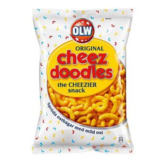 Olw Cheez Doodles Cheese Snacks 160g  OLW ออสต์บาการ์ ขนมขบเคี้ยว รส ชีส 160 กรัม