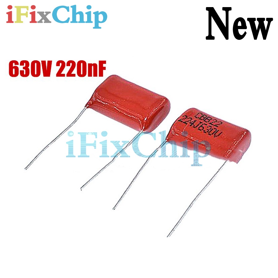 10PCS 630V224J 0.22UF Pitch 15 มม.224 630V 220nf CBB ตัวเก็บประจุฟิล์มโพรพิลีน