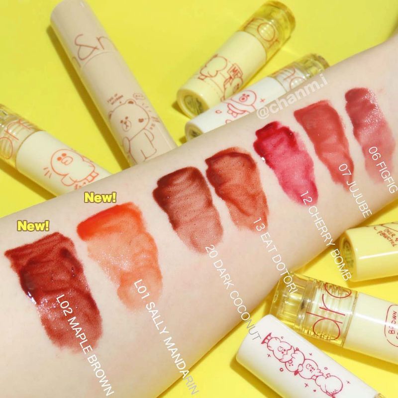 ของแท้:พร้อมส่ง  Rom&nd Line Friends Juicy Lasting Tint / Better Than Cheek Mini / Eyes Mini