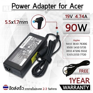 สายชาร์จ คอม อะแดปเตอร์ Acer 19V 4.74A – Charger Adapter Dell Power Supply ACER Aspire 9410 8930G 5715Z 6935G 8930G 5735