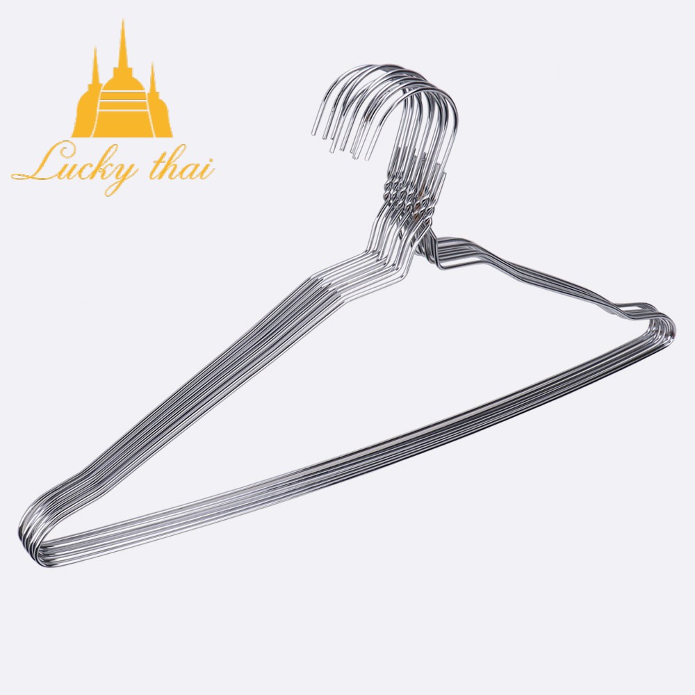 luckythai ไม้แขวนสแตนเลสขนาด 40 Cm แพค 10 ชิ้น