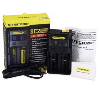 เครื่องชาร์จถ่าน Nitecore SC2 ของแท้ เช็คโค๊ดได้