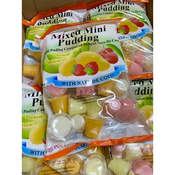 (สินค้า Sales ราคาพิเศษ ) เยลลี่ JELLY  COCON Mixed mini pudding มินิพุดดิ้ง แพคละ 375กรัม (หมดอายุเ