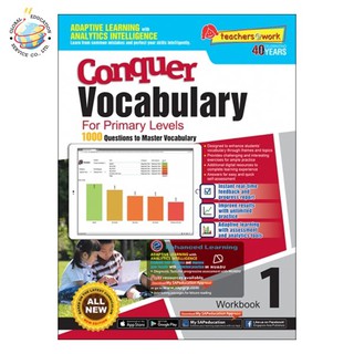 Global Education หนังสือแบบทดสอบคำศัพท์ ป.1  Conquer Vocabulary For Primary Levels Workbook 1