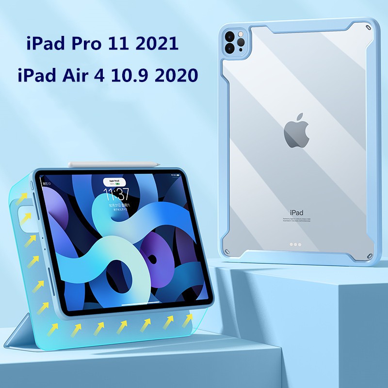 Xumu Detachable PC Hard Case For iPad Pro 11 12.9 2021 9th 8th