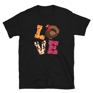 T-shirt  เสื้อยืด พิมพ์ลาย Love Turkey Thank Giving Turkey Day สําหรับผู้ชาย และผู้หญิงS-5XL