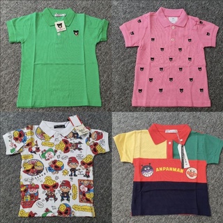 พร้อมส่ง // เสื้อคอโปโลแขนสั้น สำหรับเด็ก ลายหมี, อันปังแมน, เด็กจุก Miki house, Anpanman, Hysteric mini