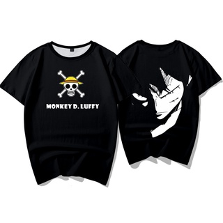 เสื้อยืด พิมพ์ลาย One Piece Roronoa Zoro Monkey D. แบบสร้างสรรค์ เสื้อยืดแขนสั้น พิมพ์ลายการ์ตูนลูฟี่ สไตล์ฮาราจูกุ สําห