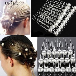 * Charm แต่งงานเจ้าสาว Hair Pins คลิป Barrette ขาว Hairpins เพิร์ล Faux