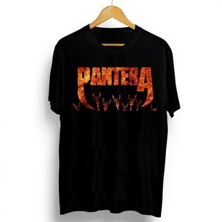 [COD]เสื้อยืดแขนสั้น พิมพ์ลายโลโก้ Pantera วงร็อคเมทัล 3D สีดํา แฟชั่นฤดูร้อน สําหรับผู้ชาย Black8