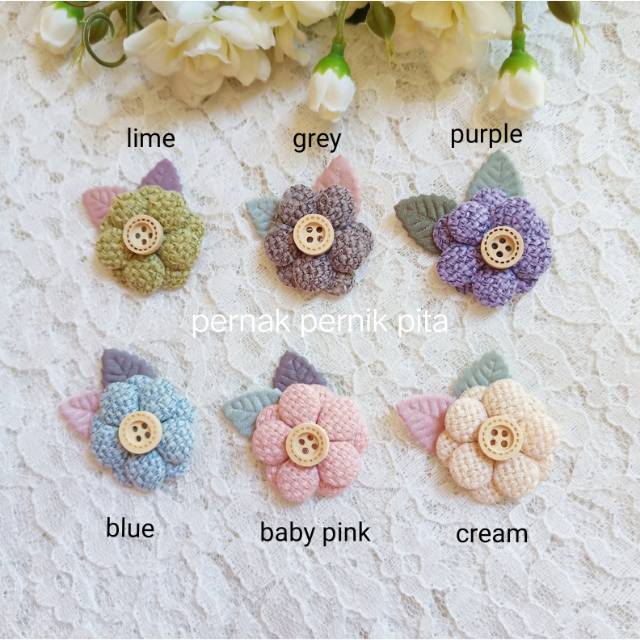 ดอกไม้เกาหลี JUTE (3x4ซม.)