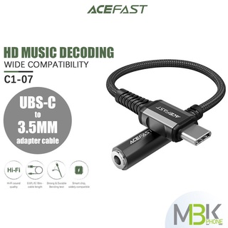 อะแดปเตอร์ USB-C ตัวแปลง Acefast รุ่น C1-07 สำหรับโทรศัพท์มือถือ แท็บเล็ต และอุปกรณ์ที่มี USB-C เป็น AUX ขนาด3.5มม.