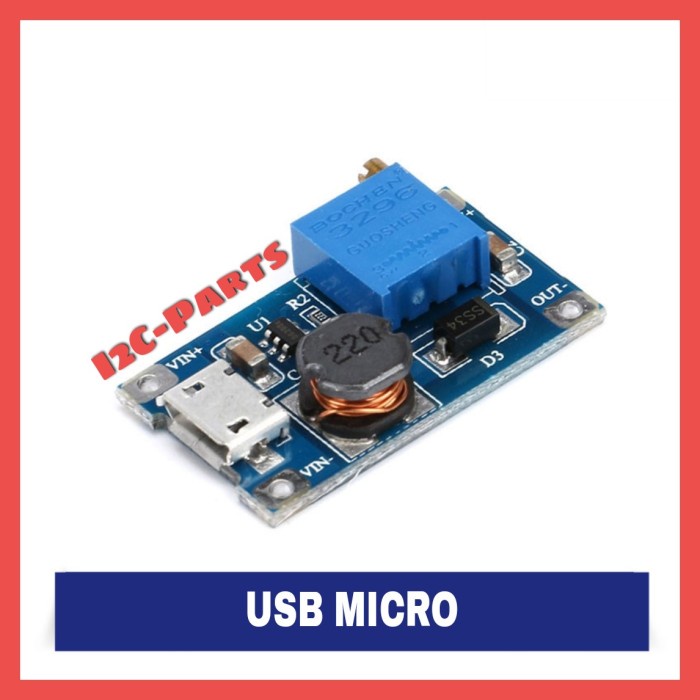 Mt3608 DC-DC Step Up Boost โมดูลแปลง USB Micro MT 3608 2A