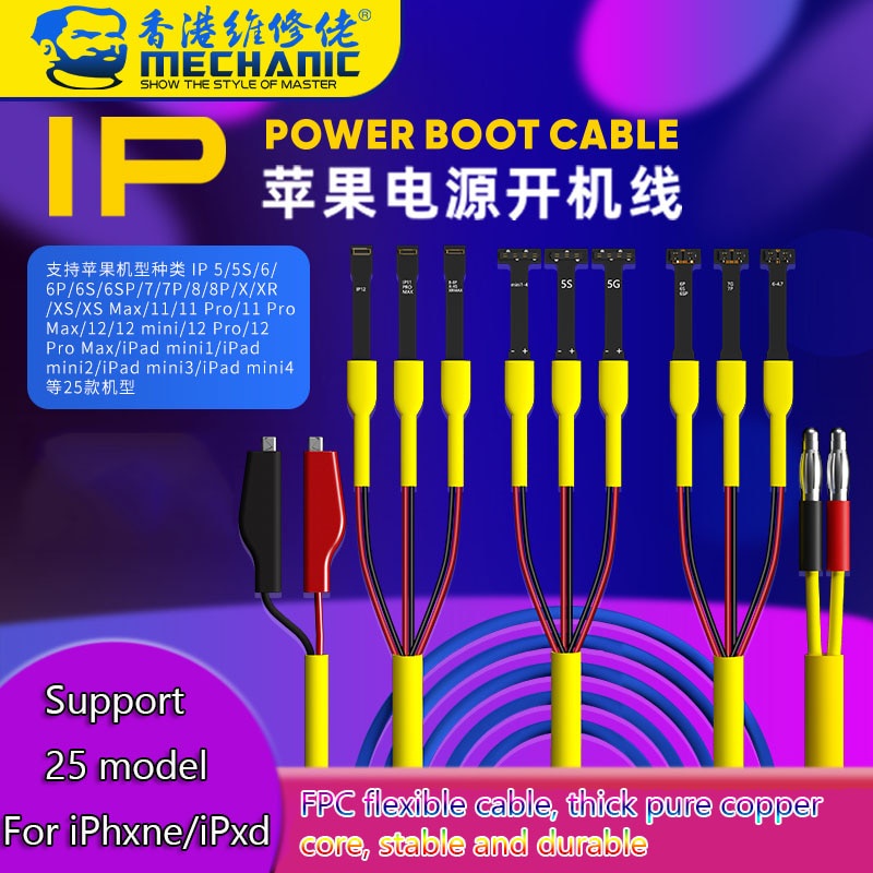 Mechanic IP9 PR0 สําหรับสายไฟ iphone สําหรับ iphone 5 - iphone 12 Pro max สําหรับ ipad Mini Battery Test Cable Activation line