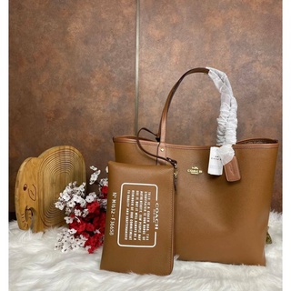 กระเป๋า งานแท้ OUTLET COACH REVERSIBLE CITY TOTE IN SIGNATURE CANVAS (COACH F36658)