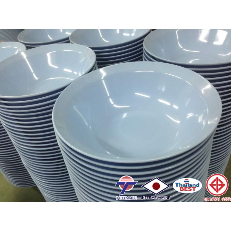 ถ้วยใหญ่ 9 นิ้ว เมลามีน / ชามแกงมีขอบ ชามก๋วยเตี๋ยว ถ้วยก๋วยจั๊บ เมลามีนแท้ Intermelamine (ราคา 3 ใบ) ราคา ถูกที่สุด ดีลบีเคเค แกลเลอรีภาพที่ 6