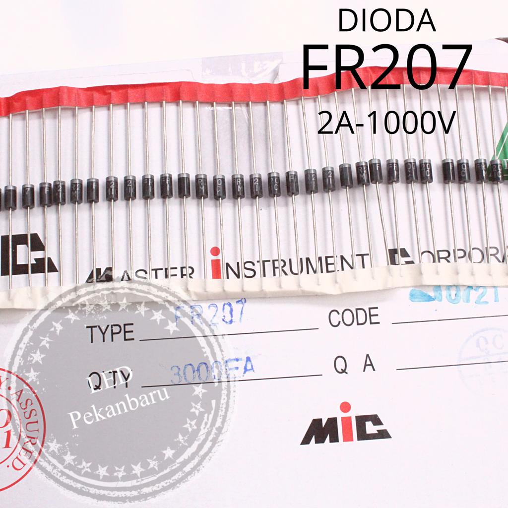 FR207 DIEDE DO15 2A 1000V DIODE สามารถรีเซ็ต RL207