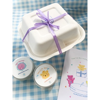 Cloudy Gift box เซ็ตของขวัญเทียนหอมน้องหมีพร้อมผูกโบว์