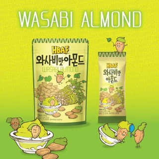 HBAF Almond -เอชบีเอเอฟ วาซาบิ อัลมอนด์เกาหลี 30 กรัม [พร้อมส่ง]