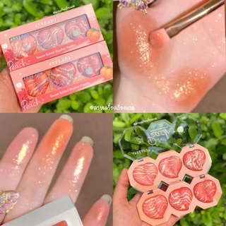 บลัชออน บลัชลูกพีช Anylady​ Peach Blusher​ 3 เฉดสี ปัดแก้มหน้าเงา เนื้อชิ​มเมอร์​ ปัดแก้ม ส้มอิฐ ส้มพีช สีสวย ติดทนนาน