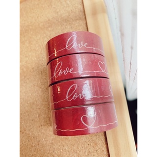 ♥️ VALENTINE LOVE HEART WASHI TAPE ♥️ วาชิเทป เทป วาเลนไทน์ รัก สีแดง ♥️