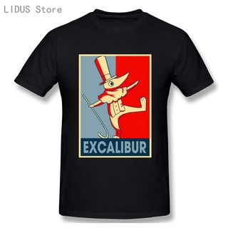 ผ้าฝ้ายคอกลมเสื้อยืดแขนสั้นลําลอง พิมพ์ลายการ์ตูนอนิเมะ Excalibur Fantasy Soul Eater สไตล์ญี่ปุ่น แฟชั่นวินเทจ สําหรับผู