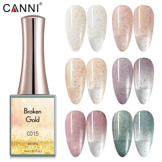 [ใส่โค้ด INCSL12 ลด 50%] Canni - Broken Gold สีเจลแคนนิ กากเพชรสีทอง ขนาด 16 ml