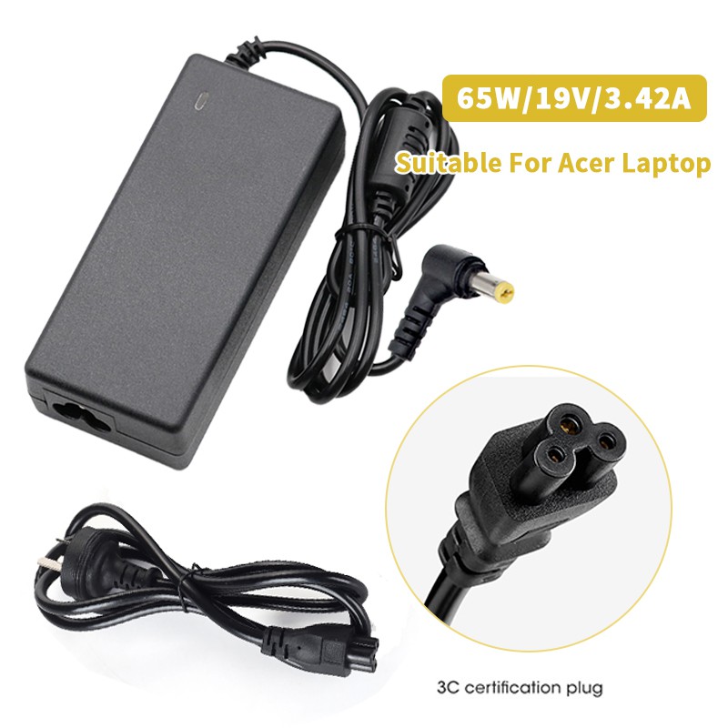 สายชาร์จโน๊ตบุ๊ค Acer 19v 3.42a 65W( 5.5mmx1.7mm) Notebook Adapter อะแดปเตอร์เอเซอร์