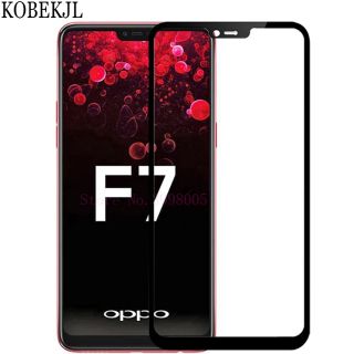 Oppo F7 ฟิล์มกระจก แบบเต็มจอ ลงขอบโค้ง ขอบนิ่ม