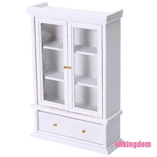 [Xshki] อุปกรณ์เสริมบ้านตุ๊กตาเฟอร์นิเจอร์ไม้จิ๋ว 1:12 สีขาวสําหรับบ้านตุ๊กตา
