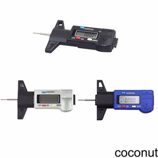 [Coco] 0-25MM Digital Display Electronic Tire Tread Depth Measurement Tool Black Pattern Depth Gauge Digital Tool