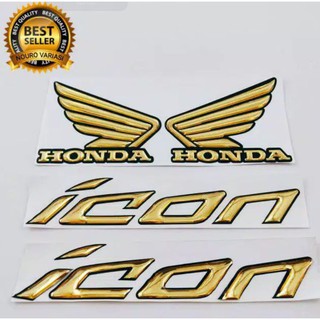 ตราสัญลักษณ์ ตราสัญลักษณ์ 3 มิติ Honda Beat ปีกไอคอน สีทอง แพ็กเกจบันทึก คุณภาพดีที่สุด