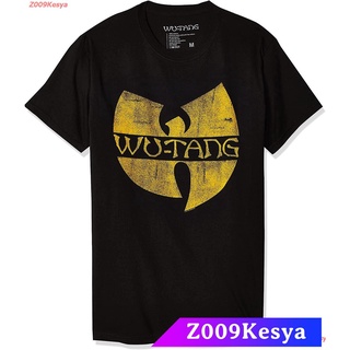 ผ้าฝ้ายแท้Z009Kesya เสื้อยืดเด็กโต FEA Mens Wu Tang Clan Clic Yellow Logo T-Shirt sale FEAS-4XL