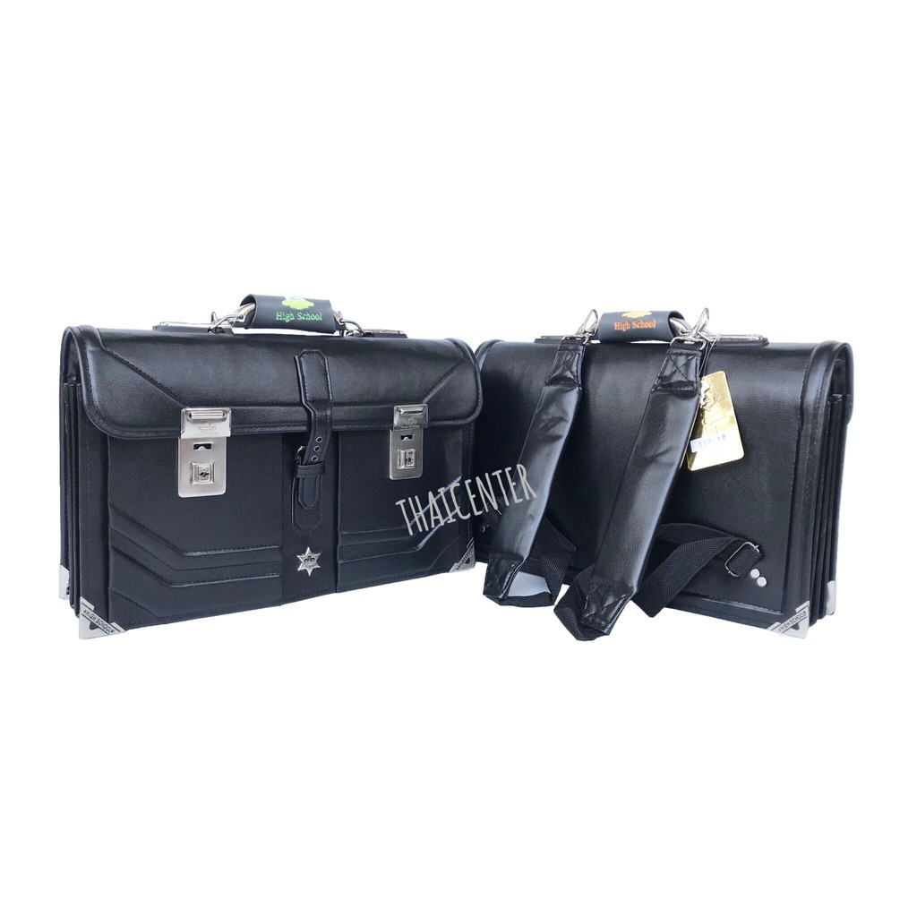 กระเป๋านักเรียนหนัง High School (รุ่นไม่มีสาย/รุ่นมีสาย) (ที่จับส่งแบบสุ่มสี)