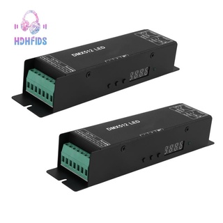 ตัวถอดรหัสดิจิทัล Dmx 512 Dmx512 สําหรับแถบไฟ LED Rgbw Rj45 Dc12-24V 20A 2 ชิ้น