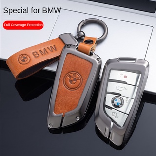 【BMW】พวงกุญแจหนัง โลหะ ผิวด้าน กันรอยขีดข่วน สําหรับ F30 F20 F10 E34 E46 E60 E90 E36 X1 X3 X5 G20 G30