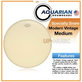 🥁หนังกลอง Modern Vintage Medium by Aquarian USA💯