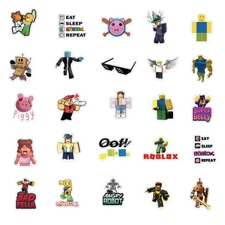 พร้อมส่ง!! roblox วิดีโอเกม 50แผ่น กันน้ำ สติ๊กเกอร์ ใช้ซ้ำได้ กระโปรงหลังรถ โทรศัพท์มือ Sticker