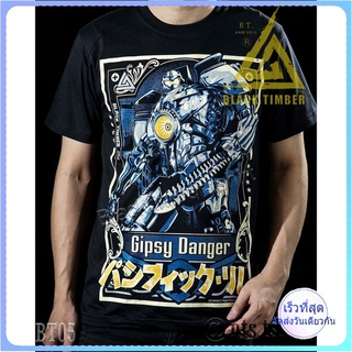 BT 0 Pacific Rim เสื้อยืด สีดำ BT Black Timber T-Shirt ผ้าคอตตอน สกรีนลายแน่น S M L XL XXL