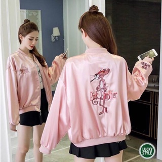 เสื้อหนาวจั้มเปอร์ผ้าเงา ภายใต้แบรนด์ PINK  PANTHER ตัวการ์ตูนอวตะ มาพร้อมป้ายคอ