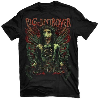 เสื้อยืดแขนสั้นลําลอง ผ้าฝ้าย 100% พิมพ์ลายหมู Destroyer Hammerchrist Punk คุณภาพสูง พลัสไซซ์ สําหรับออกกําลังกาย