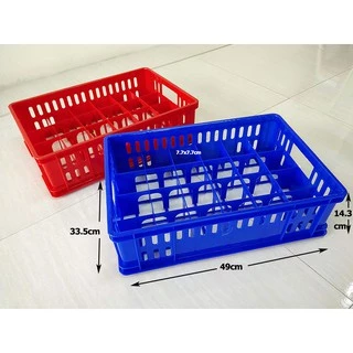 ลังใส่แก้ว 24ช่อง ลังคว่ำแก้ว ขนาด 33.5x49x14.3ซม. 5ใบลดเหลือ90