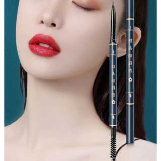 ดินสอเขียนคิ้วกันน้ำ 2 in 1 หัวเรียวเล็ก มีแปรงปัดคิ้วในตัว818