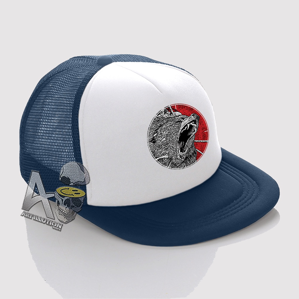 Distro Net Snapback Hat / Trucker Snapback Hat - Adamantine Burgerkill Hat โลโก้ล่าสุด PREMIUM QUALI