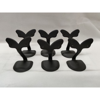 แท่นต่างหู (1แพ็คมี 6 ชิ้น) หนังสีดำ / Leatherette earring stand s