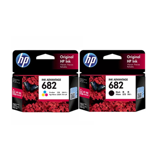 โปรโมชั่น : HP 682 Black and Tri-color หมึกดำหมึกสี อย่างละ 1 ตลับ Original Ink Advantage Cartridge
