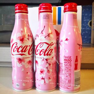 ขวดโค้กญี่ปุ่นอลูมิเนียม Coca-Cola 2020 Sakura “Slim Bottle” (ขวดเปล่า)​